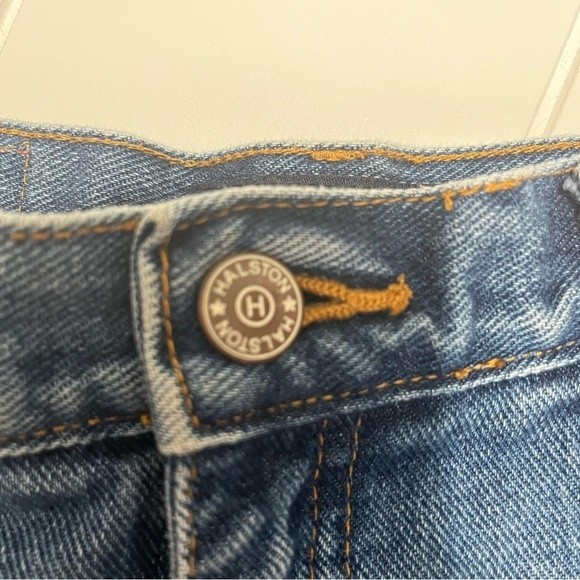 Vintage Halston High Rise Mom Cutoff Denim Shorts size 12 - Picture 4 of 8